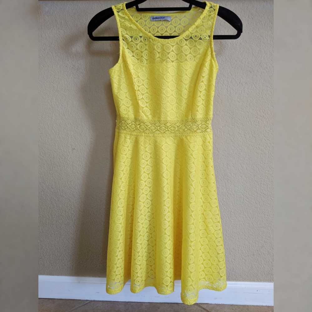 Yellow Lace Skater / Summer Dress
